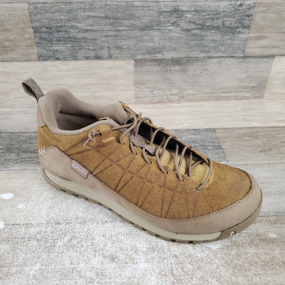 Oboz Jeannette Low Womens Hiking Shoes Sz 7.5 Tamarack Suede Leather Sneakers